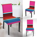 Colorful Mexican Blanket Stripe Print Dining Chair Slipcover