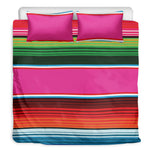 Colorful Mexican Blanket Stripe Print Duvet Cover Bedding Set