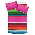 Colorful Mexican Blanket Stripe Print Duvet Cover Bedding Set