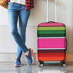 Colorful Mexican Blanket Stripe Print Luggage Cover