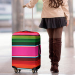 Colorful Mexican Blanket Stripe Print Luggage Cover