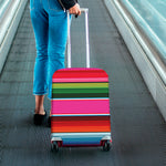 Colorful Mexican Blanket Stripe Print Luggage Cover