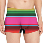 Colorful Mexican Blanket Stripe Print Men's Boxer Briefs