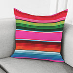 Colorful Mexican Blanket Stripe Print Pillow Cover