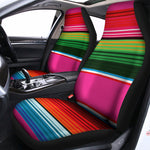 Colorful Mexican Blanket Stripe Print Universal Fit Car Seat Covers