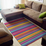 Colorful Mexican Serape Pattern Print Area Rug