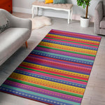 Colorful Mexican Serape Pattern Print Area Rug