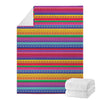 Colorful Mexican Serape Pattern Print Blanket