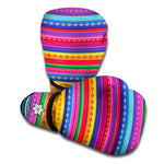Colorful Mexican Serape Pattern Print Boxing Gloves