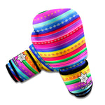 Colorful Mexican Serape Pattern Print Boxing Gloves