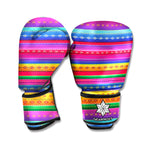 Colorful Mexican Serape Pattern Print Boxing Gloves