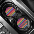 Colorful Mexican Serape Pattern Print Car Coasters
