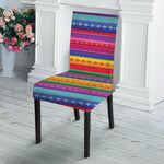 Colorful Mexican Serape Pattern Print Dining Chair Slipcover