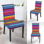 Colorful Mexican Serape Pattern Print Dining Chair Slipcover