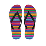 Colorful Mexican Serape Pattern Print Flip Flops