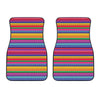 Colorful Mexican Serape Pattern Print Front Car Floor Mats
