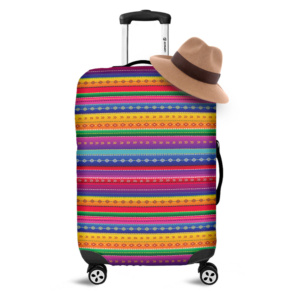 Colorful Mexican Serape Pattern Print Luggage Cover