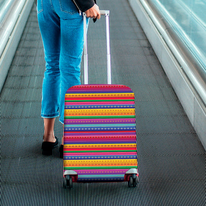 Colorful Mexican Serape Pattern Print Luggage Cover