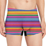 Colorful Mexican Serape Pattern Print Men's Boxer Briefs