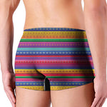 Colorful Mexican Serape Pattern Print Men's Boxer Briefs