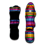 Colorful Mexican Serape Pattern Print Muay Thai Shin Guard