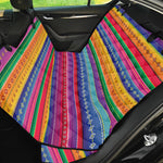 Colorful Mexican Serape Pattern Print Pet Car Back Seat Cover