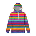 Colorful Mexican Serape Pattern Print Pullover Hoodie