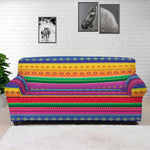 Colorful Mexican Serape Pattern Print Sofa Cover