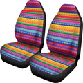 Colorful Mexican Serape Pattern Print Universal Fit Car Seat Covers