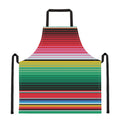 Colorful Mexican Serape Stripe Print Apron
