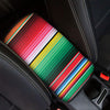Colorful Mexican Serape Stripe Print Car Center Console Cover