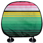 Colorful Mexican Serape Stripe Print Car Headrest Covers