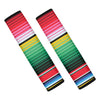 Colorful Mexican Serape Stripe Print Car Seat Belt Covers