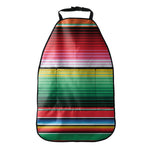 Colorful Mexican Serape Stripe Print Car Seat Organizers