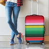Colorful Mexican Serape Stripe Print Luggage Cover