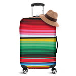 Colorful Mexican Serape Stripe Print Luggage Cover