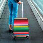 Colorful Mexican Serape Stripe Print Luggage Cover