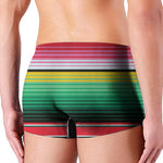 Colorful Mexican Serape Stripe Print Men's Boxer Briefs