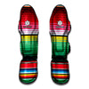 Colorful Mexican Serape Stripe Print Muay Thai Shin Guard
