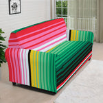 Colorful Mexican Serape Stripe Print Sofa Cover