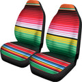 Colorful Mexican Serape Stripe Print Universal Fit Car Seat Covers