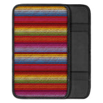 Colorful Mexican Woven Pattern Print Car Center Console Cover