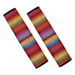 Colorful Mexican Woven Pattern Print Car Seat Belt Covers