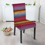 Colorful Mexican Woven Pattern Print Dining Chair Slipcover