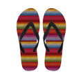 Colorful Mexican Woven Pattern Print Flip Flops