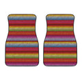 Colorful Mexican Woven Pattern Print Front Car Floor Mats