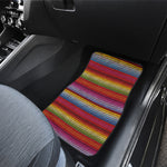 Colorful Mexican Woven Pattern Print Front Car Floor Mats