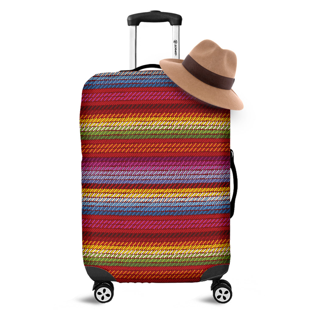 Colorful Mexican Woven Pattern Print Luggage Cover