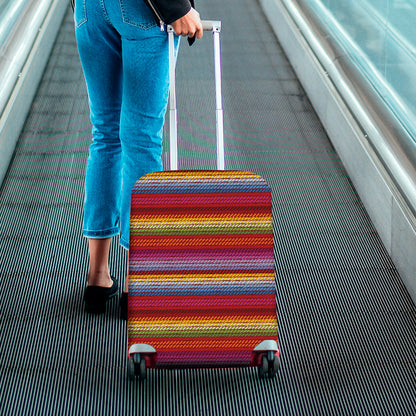 Colorful Mexican Woven Pattern Print Luggage Cover