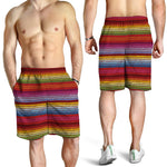 Colorful Mexican Woven Pattern Print Men's Shorts